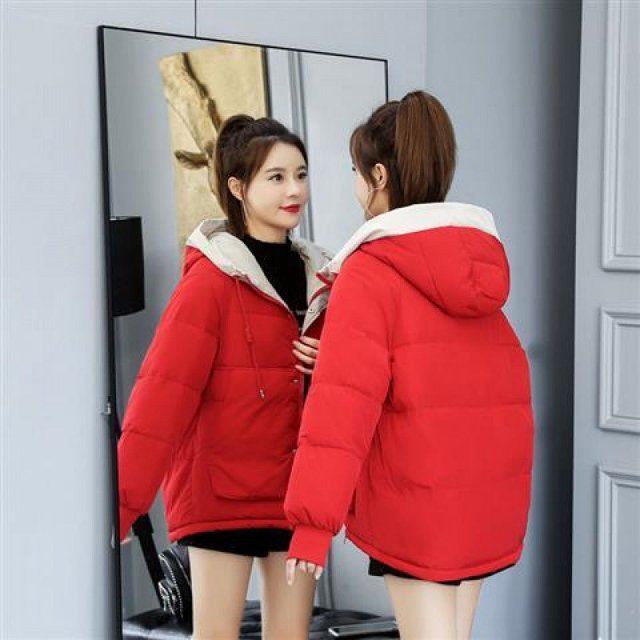 Chaquetas cortas de algodón de moda para estudiantes, chaquetas holgadas y gruesas de algodón
