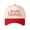 Red, variant on MAKE heaven CROWDED Letter Embroidered Color Block Trucker Hat Unisex Adjustable Cotton Breathable Fashion Cap for Travel Daily Wear
