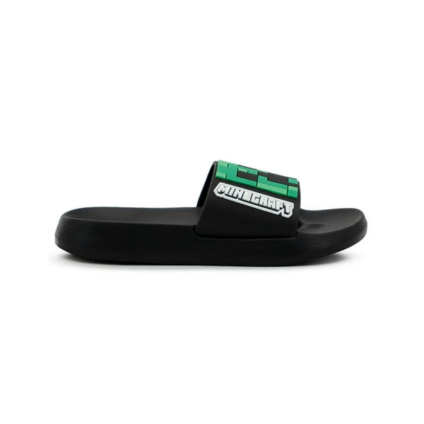 Sandalias Yuyin Para Niño Minecraft Alberca/Playa 18-21 negro 18