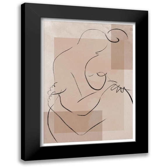 Artographie Studio 18x24 Black Modern Framed Museum Art Print Titled - The Hug