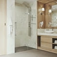 thumbnail image 4 of VIGO Powell 47 1/4 to 48 3/4 in. x 74 in. Frameless Hinged Shower Door in Chrome with Clear Glass and Handle, 4 of 10