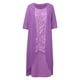 thumbnail image 4 of Conjunto de dos piezas de vestido informal bordado para mujer: vestido de cuello redondo con chaqueta de chifón tipo chal, poliéster, tallas M-XXXL, versátil para combinar en primavera/otoño, 4 of 6
