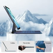 typecase Case With Keyboard for iPad Air 11-inch (M4/M3/M2, 2026/2025/2024), Trackpad, 11 Colors Backlit, Magic Wireless Keyboard for iPad Pro 11, Air 5/4, Pacific Blue