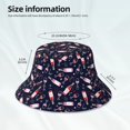 thumbnail image 6 of Naloa Love Wine Reflective Double-Sided Bucket Hat, Sun Hat, Soft and Breathable for Gardening, Beaching, Camping, Hiking, Fishing, 6 of 9
