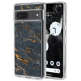 thumbnail image 1 of TalkingCase Slim Phone Case Compatible for Google Pixel 7, 6.3", Black Gold Marble Print, Light Weight, Flexible, Soft, USA, 1 of 7