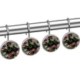thumbnail image 2 of 12 Pack Round Shower Curtain Hooks Crystal Glass Shower Rings American Flag and Plants Curtain Hooks Home Decoration, 2 of 5