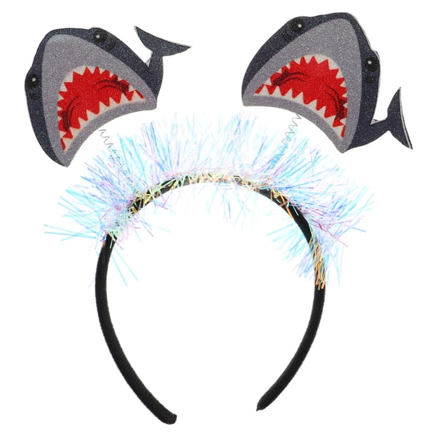 Diadema de tiburón creativa para fiesta de Halloween. Diadema con temática de tiburón. Aro para el cabello para fiestas temáticas y celebraciones de cumpleaños.