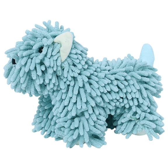 Unique Bargains Chenille Dog Shape Cute Cartoon Absorbent Decorative Hand Towels Green