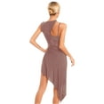 thumbnail image 2 of Sholeno Women's Lyrical Dance Costume Asymmetric Modern Contemporary Latin Tango Ballroom Jazz Dance Brown XL, 2 of 7