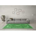 thumbnail image 3 of Ahgly Company Indoor Square Medallion Emerald Green Traditional Area Rugs, 6' Square, 3 of 4