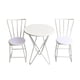thumbnail image 2 of Colección de mesa y sillas de comedor de metal estilo retro para casas de muñecas. Muebles en miniatura para el hogar. blanco, 2 of 9