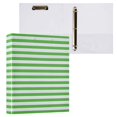 thumbnail image 3 of Dailycode 2 Pack Green White Stripe Hardcover 3 Ring Binder 1.5 Inch Ring Decorative Binder Organizer for Home School Office, 3 of 10