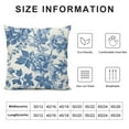 thumbnail image 6 of Jiayy Blue Floral Pillow Covers  Vintage Flower Blue White Decorative Throw Pillow Covers Set of 2 Chinoiserie Pillowcases  Square Cushion Covers For Couch Bed Sofa Chair Car Decor White, 6 of 6