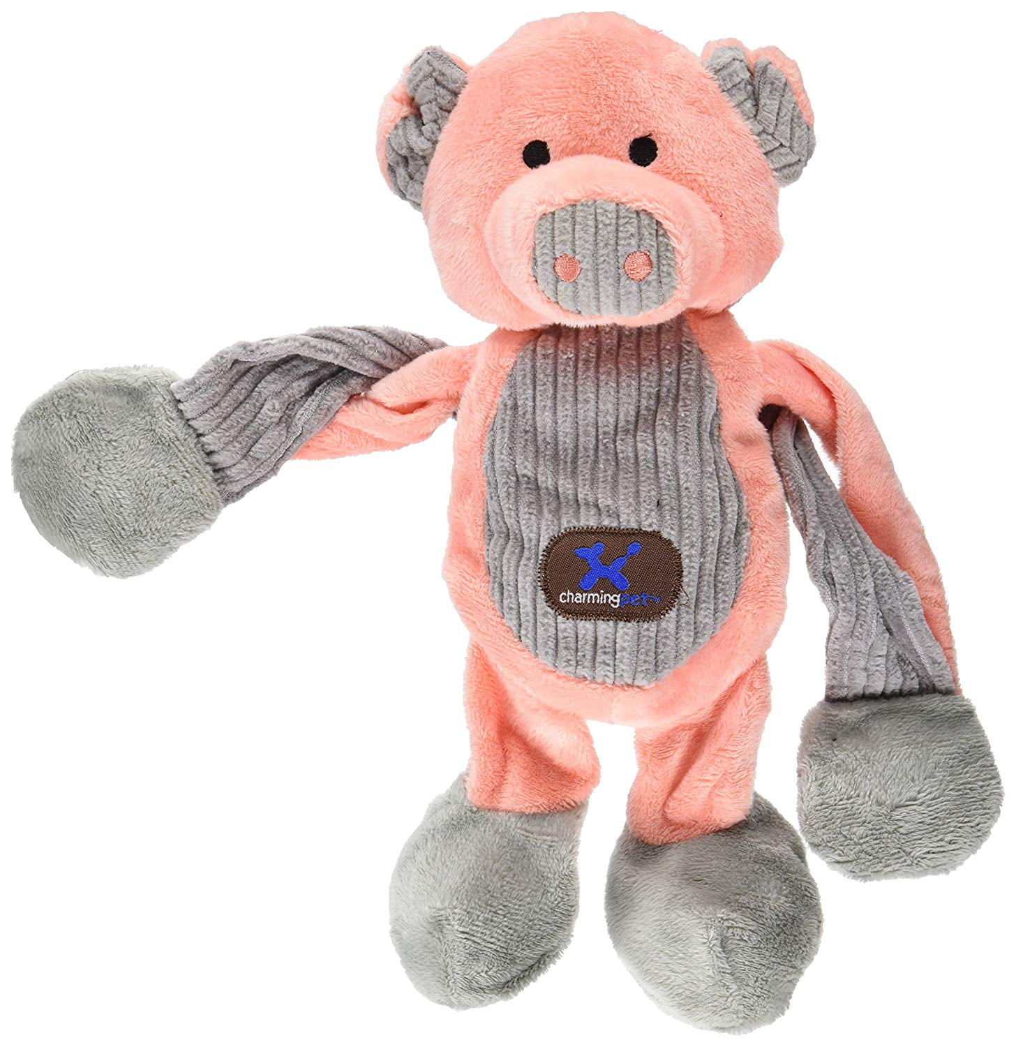 61099 Pulleez Pig Squeak Toys, Featuring K9 Tuff Guard for amazing durability By Charming