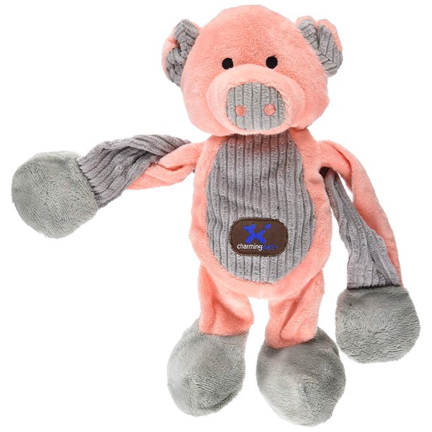 61099 Pulleez Pig Squeak Toys, Featuring K9 Tuff Guard for amazing