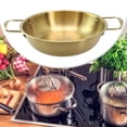 thumbnail image 4 of 1pc Seafood Pot Stainless Steel Pan Double Ear Thickened Hot Korean Style Kimchi Silver/Gold Pot Kitchen Cookware, 4 of 12