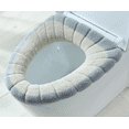 thumbnail image 2 of Uuiauoio Thicker Bathroom Toilet Seat Cover Pads, Soft Warmer Toilet Seat Cushion Cover Washable Fits Oval Toilet Seats, Autumn Winter Toilet Seat Covers, 2 of 4
