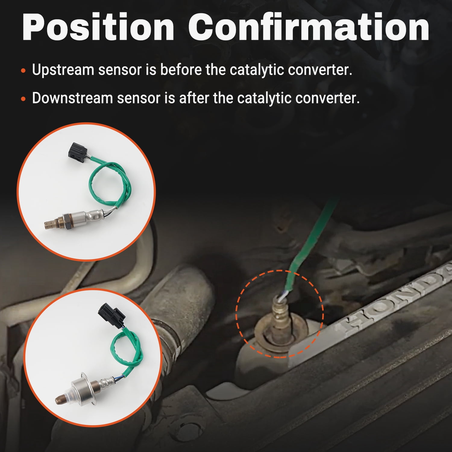2 PCS Oxygen Sensor Upstream Downstream O2 Sensor Compatible with 2008-2012 Honda Accord, 2009-2014 Acura TSX 2.4L L4 Replace 234-9091, 250-24833, 36531-R40-A01, 36532-R40-A01