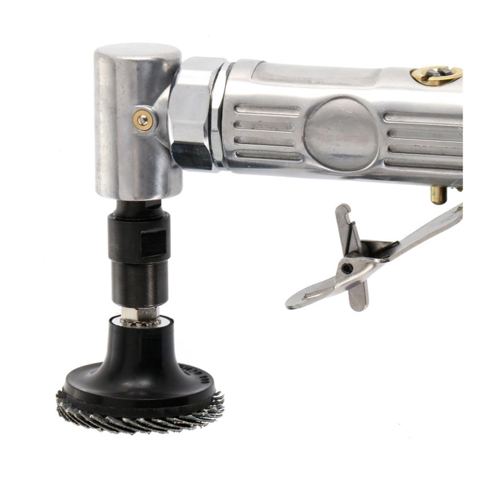 Poratble Mini 1/4 Air Angle Die Grinder 90 Degree Pneumatic Grinding Polisher Mill Engraving Machine With Sanding Discs Tool Kit