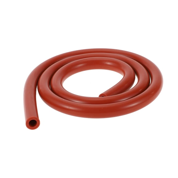 Unique Bargains 4Ft 3/8" 10mm ID 3.5mm Thickness Silicone Vacuum Hose for Air and Water Red