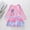 Light Pink, variant on Toddler Swimsuit Girl Kids Sun Protective Mermaid Print Long Sleeve Dress Style One Piece Swimsuit Toddler Bathing Suit Girl Size 4-5Y