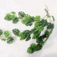 thumbnail image 3 of Artificial Leaves Wall Hanging Decor Monstera Leaf Vine Rattan Indoor Plant, 3 of 8