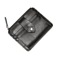 thumbnail image 1 of EeaseMX Cartera con cremallera para hombre, tarjetero, moderna, monedero, color negro, 1 of 7