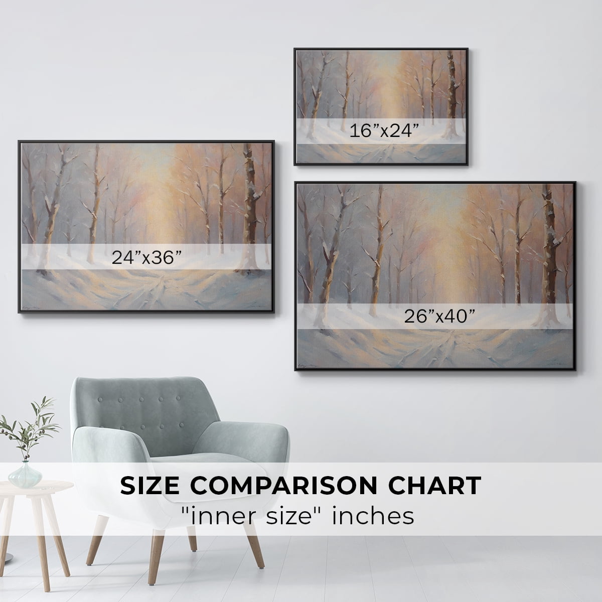 Vintage Landscape-CXCI By Wexford Home Framed in Black Wood Gallery Wrapped Canvas 25 in. x 37 in.