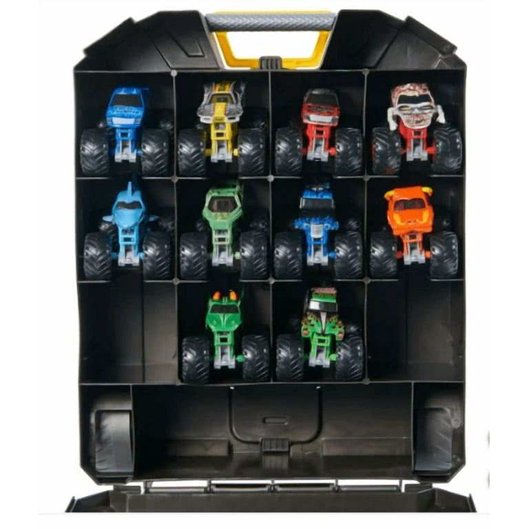 ミニカー Monster Jam Pit Party & Go 10 TRUCKS set Monster Jam Pit Party Carrying Case, Includes 10 Trucks