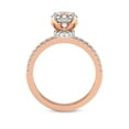 thumbnail image 4 of 4 Carat IGI Certified Round Shape Lab Grown Diamond Engagement Ring | 14K Rose Gold |Casimer Side Stone Diamond Ring | FG-VS1-VS2 Quality Friendly Diamonds, 4 of 4