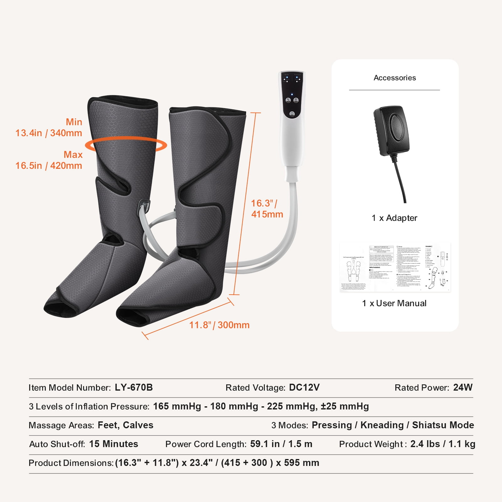 ＬＥＧ　ＭＡＳＳＡＧＥＲ（エアマッサージャー） SKYSHALO Leg and Foot Massager: Air Compression for