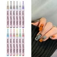 thumbnail image 3 of opvise 12Pcs Nail Art Pens Quick Dry Vibrant Color Excellent Saturation Water-Resistant Grip Comfortable DIY Plastic Nail Graffiti Pens 12pcs, 3 of 7