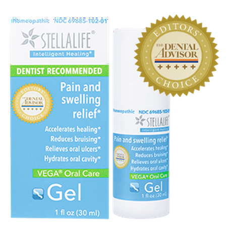 StellaLife VEGA Oral Gel: Dry Socket, Tooth Extraction, Sore Gums, Canker Sore, Oral Surgery, Braces, Denture, Ulcer, Mucositis, Dental Implant, Advanced Natural Dental Pain Relief, Mint, Healing