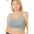 thumbnail image 2 of TheLovely Women & Plus Seamless Bralette Cross-Back Padded Sports Bras with Adjustable Strap, 2 of 2