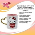 thumbnail image 7 of Sanrio Hello Kitty Love Heart-Shaped Handle Ceramic Mug | Holds 14 Ounces, 7 of 7