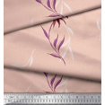 thumbnail image 3 of Soimoi polyester Crepe Fabric Leaves & Wild Flower Print Sewing Fabric Yard 52 Inch Wide, 3 of 3