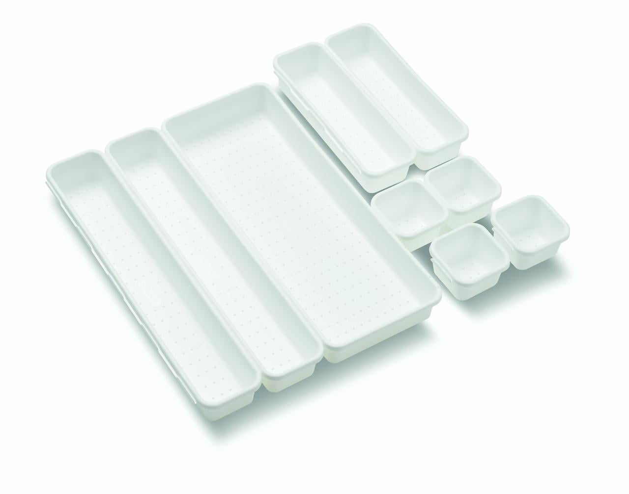 Madesmart OPP Interlocking Bin Set (9 Pieces), White