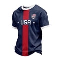 thumbnail image 4 of Kid's Soccer Football Supporter Fan Shirt Short Sleeve Athletic Apparel Breathable Crewneck Graphic Sports Tee, 4 of 4