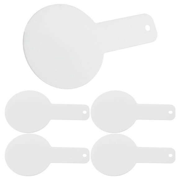 OUNONA 5Pcs White Iron Training Targets for Indoor Outdoor Shooting Practice 9.3x5.3x0.2in