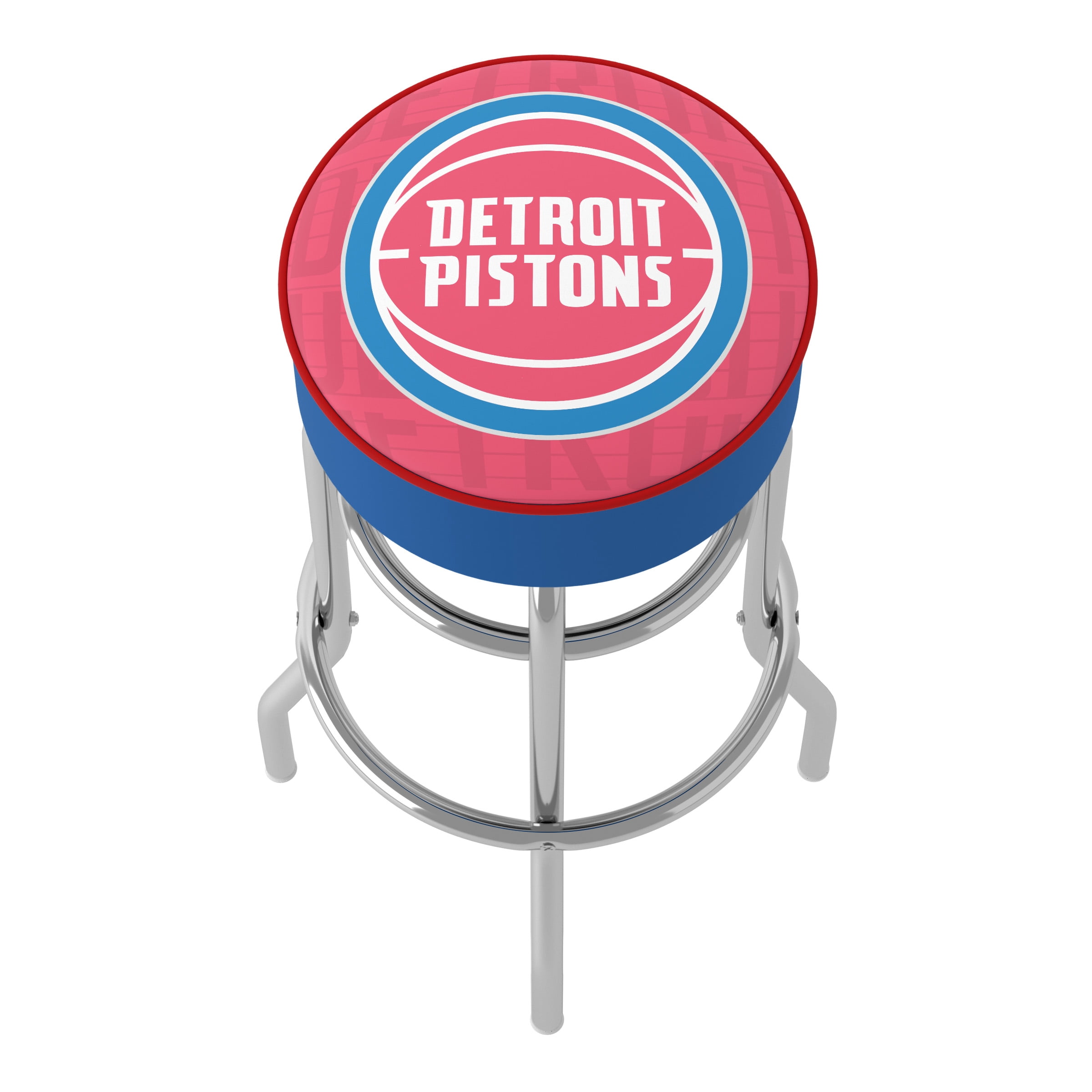 Trademark Gameroom Detroit Pistons City Bar Stool with Padded Seat