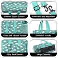 thumbnail image 3 of Teacher Tote Bag,Teal White Dinosaurs Pattern Teacher Utility Tote Bag,Large Work Tote Bags for Women with Multiple Pockets,Top Zipper Closure,13.8x10.6x6.7 Inch, 3 of 5