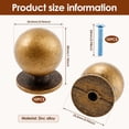 thumbnail image 2 of Wekvgz 10pack 1" Vintage Cabinet Knobs Antique Brass Drawer Knobs with Screws Gold Kitchen Cabinet Hardware Vintage Ball Knobs Pull Handles for Cabinet/ Drawer/ Dressers, 2 of 12