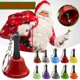 thumbnail image 1 of Xihbxyly Campanas de Papá Noel, Acabado de Metal Pulido, Hermoso Mango de Madera, Llavero Decorativo, Campana de Servicio Multiusos, Esencial para Organizar Eventos, Adorno para Árbol de Navidad, 6 X, 1 of 3