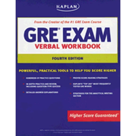 Pre-Owned Kaplan GRE Exam Verbal Workbook (Paperback) by Kaplan (Creator)