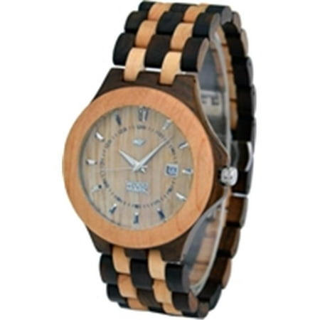 Wood Mark ZS-W078A Unisex Biscayne Black Sandalwood & Maple wood Watch