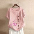 thumbnail image 4 of Camisetas de Manga Corta para Mujeres, Camiseta de Manga Corta Impresa Casual Hecha de 95% Poliéster 5% Spandex para Todas las Estaciones, Camisetas de Manga Corta para Mujeres, 4 of 6