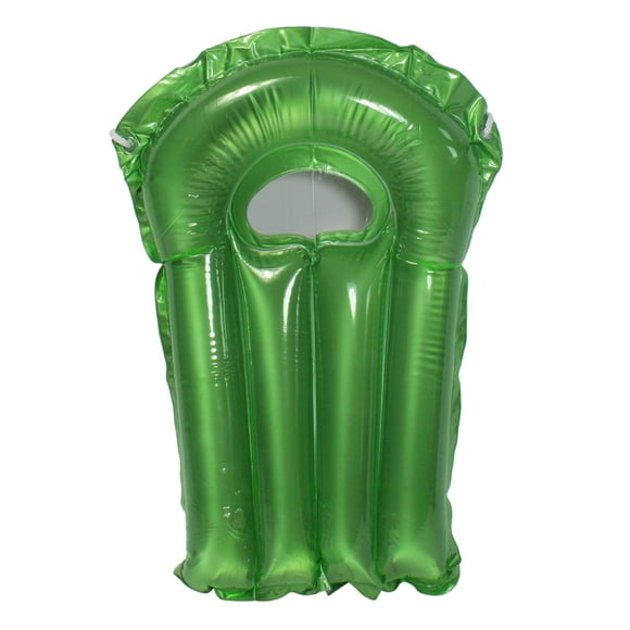 Swim Central 30 Pouces Gonflable Vert Transparent avec Flotteur de Piscine de Surf Argent Métallique