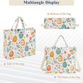 thumbnail image 6 of FORMRS Womens Corduroy Tote Bag Crossbody Shoulder Handbag with Pocket, Floral Easter Eggs, 6 of 7