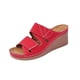 thumbnail image 1 of Mujeres Zapatillas de Verano Moda Casual Color Sólido Boca de Peces Zapatillas de Cuña de Fondo Grueso, 1 of 9