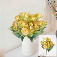 thumbnail image 4 of Artificial Bouquet | Faux Plastic Flowers for Home Decor | Wedding Party Centerpiece | 13.39 Inch Realistic Fake Roses, 4 of 7